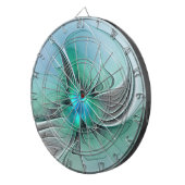 Abstrakt mit blauer, moderner Kunst des Fraktals Dartscheibe (Vorderseite rechts)