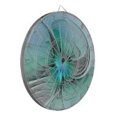 Abstrakt mit blauer, moderner Kunst des Fraktals Dartscheibe (Vorderseite Links)