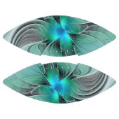 Abstrakt mit blauer, moderner Kunst des Fraktals Football (Paneele)