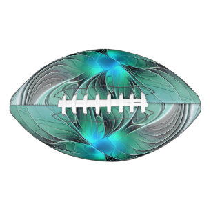 Abstrakt mit blauer, moderner Kunst des Fraktals Football