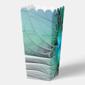 Abstrakt mit blauer, moderner Kunst des Fraktals Geschenkschachtel (Rückseite)