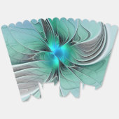 Abstrakt mit blauer, moderner Kunst des Fraktals Geschenkschachtel (Ungeklappt)