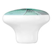 Abstrakt mit blauer, moderner Kunst des Fraktals Keramikknauf (Seitenansicht)