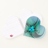 Abstrakt mit blauer, moderner Kunst des Fraktals Notizblock (Innenseite)