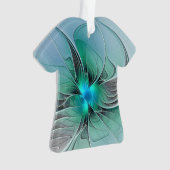Abstrakt mit blauer, moderner Kunst des Fraktals Ornament (Vorderseite)