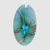 Abstrakt mit blauer, moderner Kunst des Fraktals Ornament (Vorderseite)