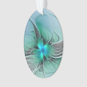 Abstrakt mit blauer, moderner Kunst des Fraktals Ornament (Vorderseite)