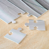 Abstrakt mit blauer, moderner Kunst des Fraktals Puzzle (Seite)