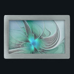 Abstrakt mit blauer, moderner Kunst des Fraktals Rechteckige Gürtelschnalle<br><div class="desc">Ungewöhnliche abstrakte Kunst für Sie. Design für Ihre Gürtelschnalle und mehr.</div>