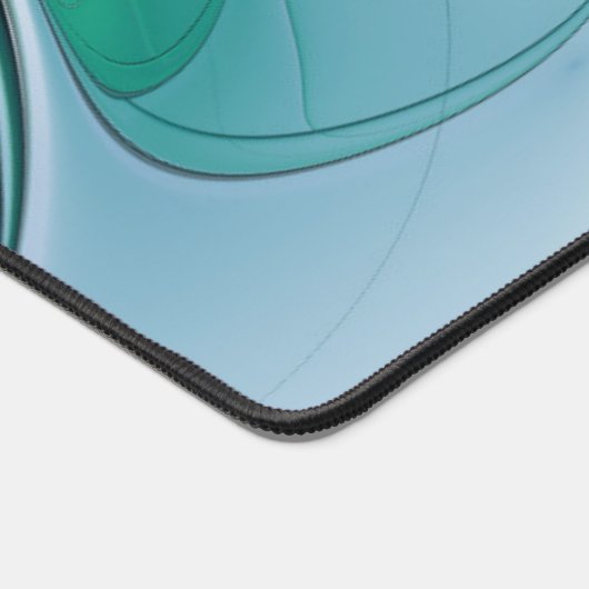 Abstrakt mit blauer, moderner Kunst des Fraktals Schreibtischunterlage (Ecke)