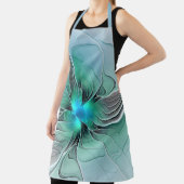 Abstrakt mit blauer, moderner Kunst des Fraktals Schürze (InSitu)