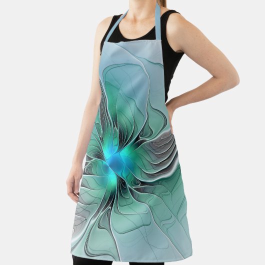 Abstrakt mit blauer, moderner Kunst des Fraktals Schürze (InSitu)