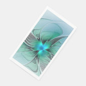 Abstrakt mit blauer, moderner Kunst des Fraktals Serviette (Ecke)