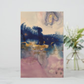 abstrakt mit blauer und rosa Karte (Stehend Vorderseite)