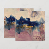 abstrakt mit blauer und rosa Karte (Vorne/Hinten)