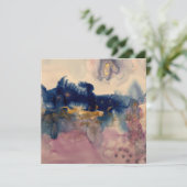 abstrakt mit blauer und rosa Karte (Stehend Vorderseite)