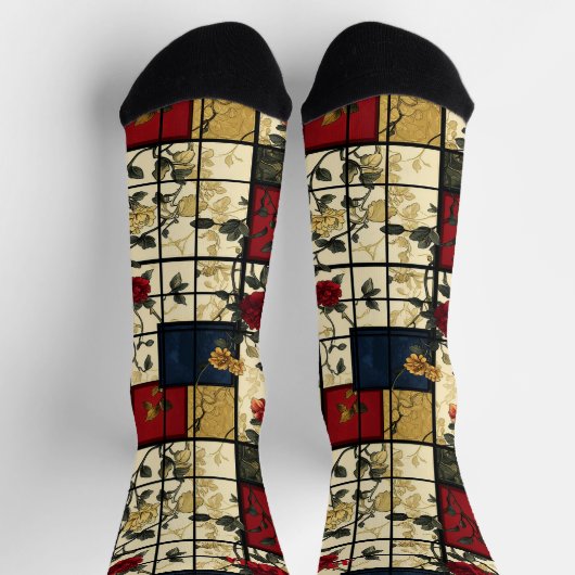 Abstrakt mit elegantem geometrischem Design Socken (Oben)