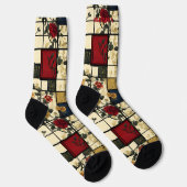 Abstrakt mit elegantem geometrischem Design Socken (Rechts)