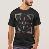 Abstrakt mit Erdtönen - gestörte Geometrie T-Shirt (Vorderseite)