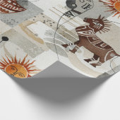 Abstrakt mit ethnischen Elementen Geschenkpapier (Ecke)