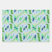 Abstrakt mit FlowCurves und Stammesgrün Geschenkpapier Set (Vorderseite 2)