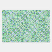 Abstrakt mit FlowCurves und Stammesgrün Geschenkpapier Set (Vorderseite)