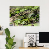 Abstrakt mit Gold und Schwarz Poster (Heimbüro)