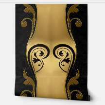 Abstrakt mit Goldakzenten auf Schwarz und Weiß