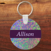 Abstrakt mit Ihrem Namen Schlüsselanhänger (Vorderseite)