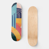 Abstrakt mit Linienmustern Skateboard (Vorderseite)