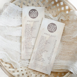 Abstrakt mit Logo | Preislisten Werbekarte