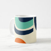 Abstrakt mit minimalem Retro-Design Kaffeetasse (Vorderseite Links)