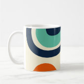 Abstrakt mit minimalem Retro-Design Kaffeetasse (Links)