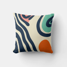 Abstrakt mit minimalem Retro-Design Kissen