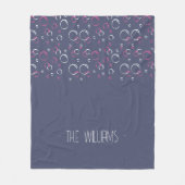 Abstrakt mit Monogramm Fleecedecke (Vorderseite)