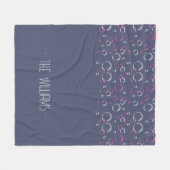 Abstrakt mit Monogramm Fleecedecke (Vorderseite (Horizontal))