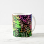 Abstrakt mit Texturen und Mustern Kaffeetasse (VorderseiteRechts)