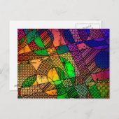 Abstrakt mit Texturen und Mustern Postkarte (Vorne/Hinten)