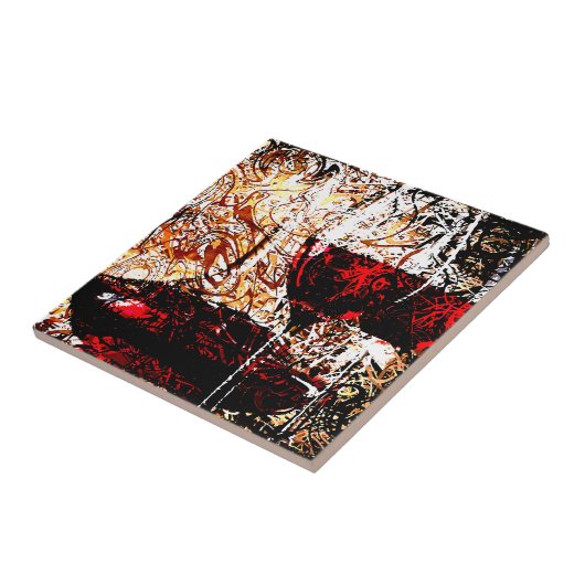 Abstrakt mit Wein Fliese (Seite)