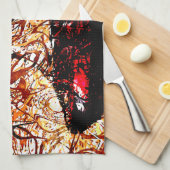 Abstrakt mit Wein Geschirrtuch (Viertel Falte)