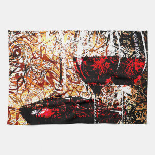 Abstrakt mit Wein Geschirrtuch