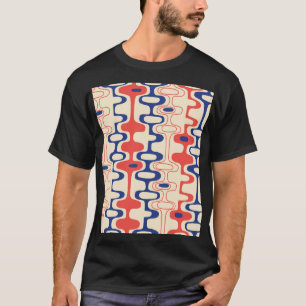 Abstrakt Mitte des Jahrhunderts: modernes, nahtlos T-Shirt
