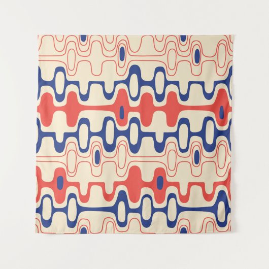 Abstrakt Mitte des Jahrhunderts: modernes, nahtlos Wandteppich (Vorderseite (Horizontal))