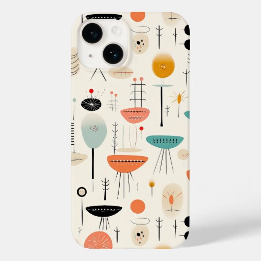 Abstrakt Mitte Jahrhundert Case-Mate iPhone Hülle (Rückseite)