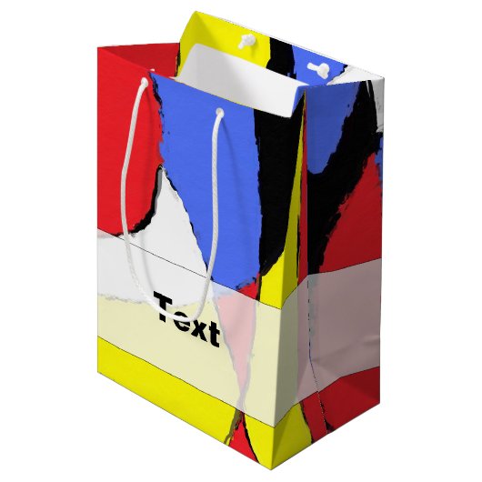 Abstrakt Mittlere Geschenktüte (Vorderseite Schrägansicht)
