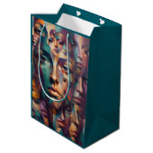 Abstrakt Mittlere Geschenktüte (Rückseite Schrägansicht)