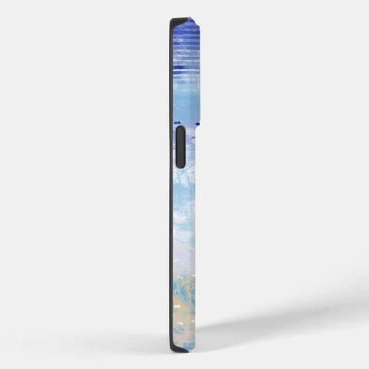 Abstrakt Mixed Media Blue Türkis Yellow Case-Mate iPhone Hülle (Rückseite / Rechts)