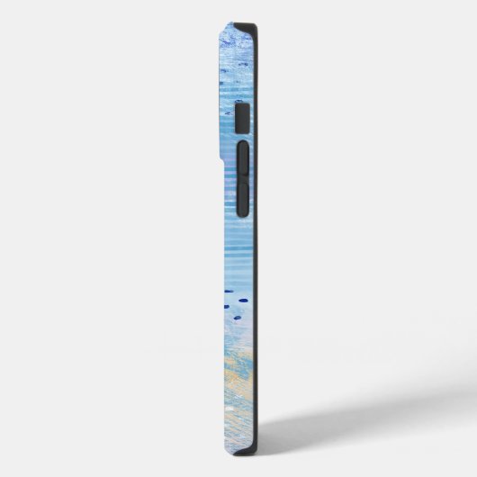 Abstrakt Mixed Media Blue Türkis Yellow Case-Mate iPhone Hülle (Rückseite / Links)