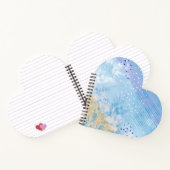 Abstrakt Mixed Media Blue Türkis Yellow Notizblock (Innenseite)