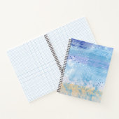 Abstrakt Mixed Media Blue Türkis Yellow Notizblock (Innenseite)